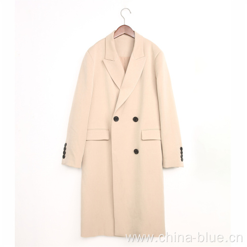 Ladies fashion woven overcoat
